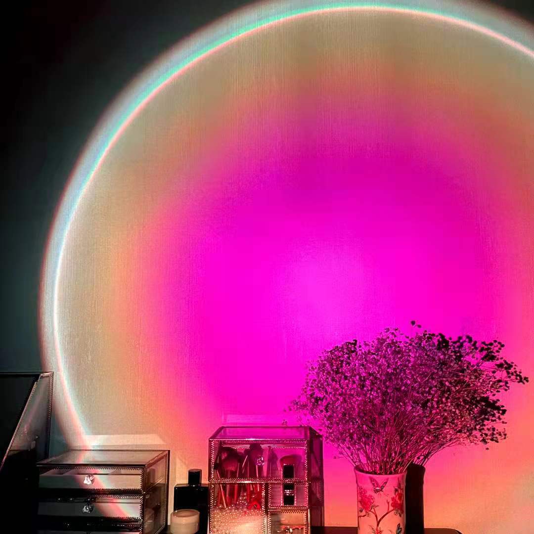 Cozy Ember sunset projection lamp glowing on a wall